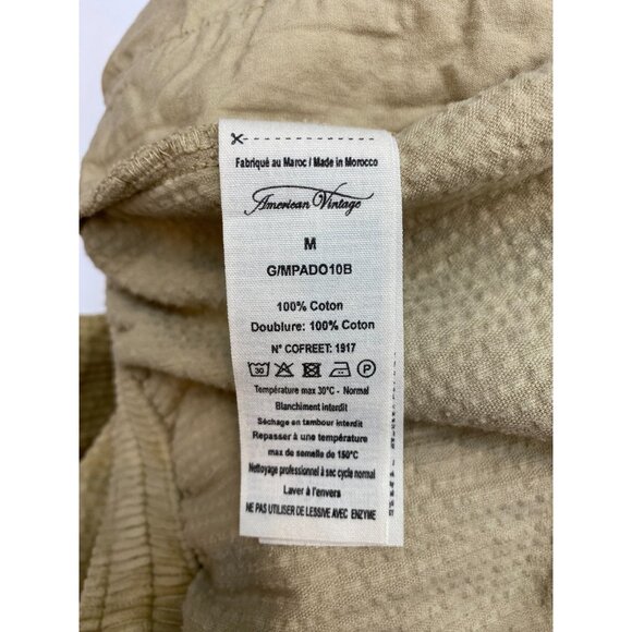 American Vintage Men's Padow Corduroy Jogger Pant Medium Elastic Waist Cotton - Picture 6 of 6